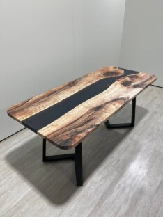 Стол кухонный обеденный прямоугольный дизайнерский лофт THETABLE RU 180х80 3.25/1.1