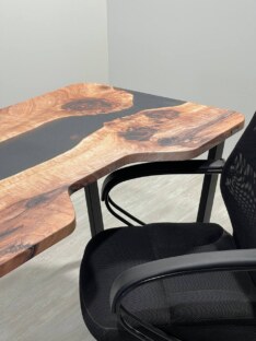 Стол компьютерный с вырезом дизайнерский лофт THETABLE RU 140х80 3.12/2.1 Стол компьютерный с вырезом дизайнерский лофт THETABLE RU 140х80 3.12/2.1