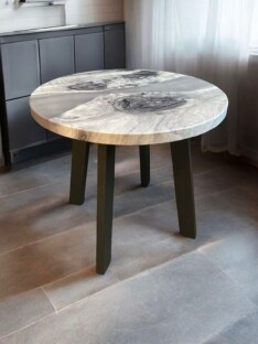 Стол журнальный круглый дизайнерский лофт THETABLE RU 60 см 3.27/5.1