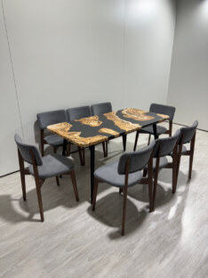 Стол кухонный обеденный прямоугольный дизайнерский лофт THETABLE RU 120х80 2.73/6.1