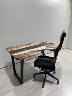 Стол компьютерный с вырезом дизайнерский лофт THETABLE RU 160х80 3.25/2.1