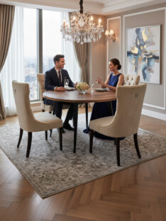 Стол кухонный обеденный круглый дизайнерский лофт THETABLE 120х32 9.2/6.1