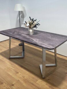 Стол кухонный обеденный прямоугольный дизайнерский лофт THETABLE RU 160х80 2.46/1.3