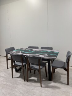 Стол кухонный обеденный прямоугольный дизайнерский лофт THETABLE RU 200х90 4.18/2.1