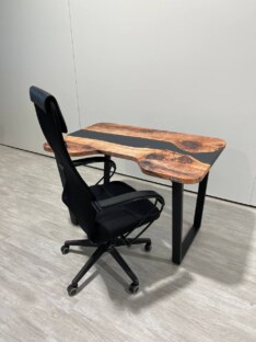 Стол компьютерный с вырезом дизайнерский лофт THETABLE RU 120х80 3.12/2.1