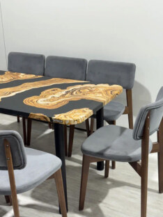 Стол кухонный обеденный прямоугольный дизайнерский лофт THETABLE RU 140х80 2.73/11.1