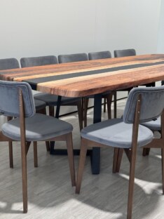 Стол кухонный обеденный евро дизайнерский лофт THETABLE RU 250х100 5.8/1.1