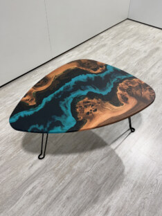 Стол журнальный медиатор дизайнерский лофт THETABLE RU 89х66 4.5/9.1-3