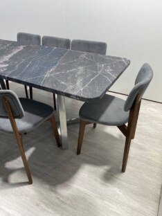 Стол кухонный обеденный прямоугольный дизайнерский лофт THETABLE RU 140х80 2.18/1.3