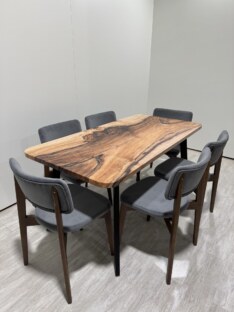 Стол кухонный обеденный прямоугольный дизайнерский лофт THETABLE RU 120х80 12.5/4.1