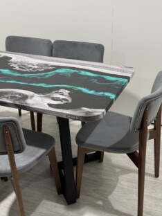 Стол кухонный обеденный прямоугольный дизайнерский лофт THETABLE 160х80 4.18/1.1