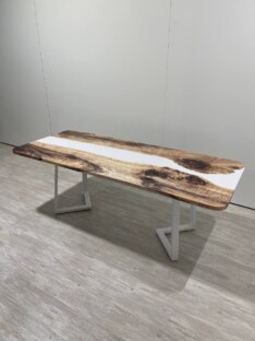 Стол кухонный обеденный прямоугольный дизайнерский лофт THETABLE RU 200х90 3.22/1.2