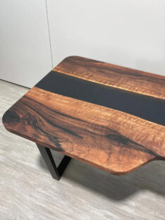 Стол письменный с вырезом дизайнерский лофт THETABLE RU 140х80 3.1/2.1 Стол письменный с вырезом дизайнерский лофт THETABLE RU 140х80 3.1/2.1