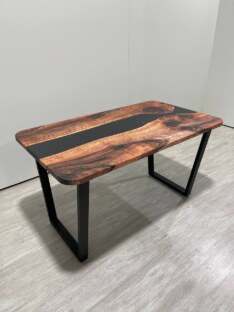 Стол кухонный обеденный прямоугольный дизайнерский лофт THETABLE RU 140х80 3.8/2.1