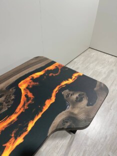 Стол компьютерный с вырезом дизайнерский лофт THETABLE RU 200х90 4.11/2.1 Стол компьютерный с вырезом дизайнерский лофт THETABLE RU 200х90 4.11/2.1