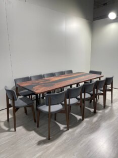 Стол кухонный обеденный прямоугольный дизайнерский лофт THETABLE 250х100 3.1/3.1