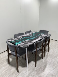 Стол кухонный обеденный прямоугольный дизайнерский лофт THETABLE RU 120х80 4.18/4.2