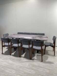 Стол кухонный обеденный прямоугольный дизайнерский лофт THETABLE RU 200х90 3.27/2.1