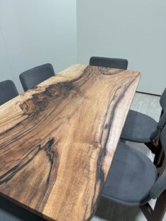 Стол кухонный обеденный прямоугольный дизайнерский лофт THETABLE RU 120х80 12.5/4.1