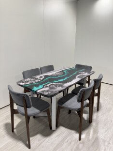 Стол кухонный обеденный прямоугольный дизайнерский лофт THETABLE RU 200х90 4.18/3.2
