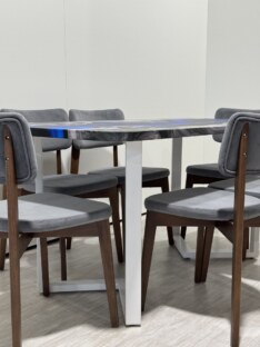 Стол кухонный обеденный прямоугольный дизайнерский лофт THETABLE RU 120х80 4.17/3.2