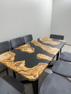 Стол кухонный обеденный прямоугольный дизайнерский лофт THETABLE RU 180х80 2.73/3.1