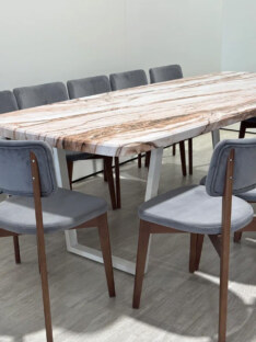 Стол кухонный обеденный евро дизайнерский лофт THETABLE RU 250х100 6.6/2.2