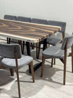 Стол кухонный обеденный прямоугольный дизайнерский под дерево THETABLE RU 140х80 17.1/2.1 Стол кухонный обеденный прямоугольный дизайнерский под дерево THETABLE RU 140х80 17.1/2.1