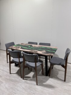 Стол кухонный обеденный прямоугольный дизайнерский лофт THETABLE RU 140х80 4.14/2.1