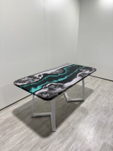 Стол кухонный обеденный прямоугольный дизайнерский лофт THETABLE RU 120х80 4.18/1.2