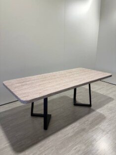 Стол кухонный обеденный прямоугольный дизайнерский под травертин THETABLE RU 140х80 16.1/1.1 Стол кухонный обеденный прямоугольный дизайнерский под травертин THETABLE RU 140х80 16.1/1.1