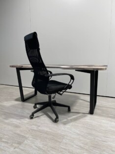 Стол письменный с вырезом дизайнерский лофт THETABLE RU 180х80 3.30/2.1 Стол письменный с вырезом дизайнерский лофт THETABLE RU 180х80 3.30/2.1