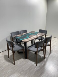 Стол кухонный обеденный прямоугольный дизайнерский лофт THETABLE RU 120х80 4.13/3.1