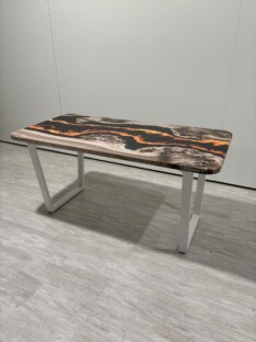 Стол кухонный обеденный прямоугольный дизайнерский лофт THETABLE RU 180х80 4.15/2.2