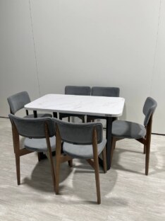 Стол кухонный обеденный прямоугольный дизайнерский лофт THETABLE RU 120х80 2.21/3.1
