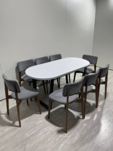 Стол кухонный обеденный овальный дизайнерский лофт THETABLE RU 140х80 2.23/2.1