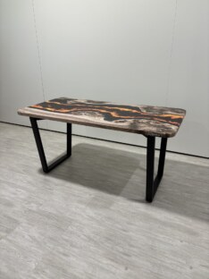 Стол кухонный обеденный прямоугольный дизайнерский лофт THETABLE RU 140х80 4.15/2.1