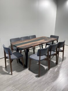 Стол кухонный обеденный прямоугольный дизайнерский лофт THETABLE RU 180х80 3.47/2.1