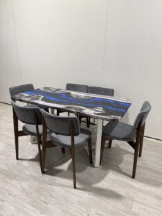 Стол кухонный обеденный прямоугольный дизайнерский лофт THETABLE RU 120х80 4.17/3.2