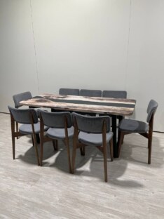 Стол кухонный обеденный прямоугольный дизайнерский лофт THETABLE RU 180х80 3.30/1.1