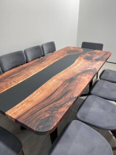 Стол кухонный обеденный прямоугольный дизайнерский лофт THETABLE 220х90 3.8/1.1