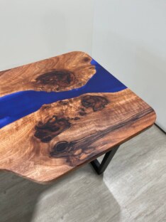 Стол компьютерный с вырезом дизайнерский лофт THETABLE 120х80 3.2/2.1