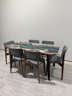 Стол кухонный обеденный прямоугольный дизайнерский лофт THETABLE RU 120х80 4.13/4.1