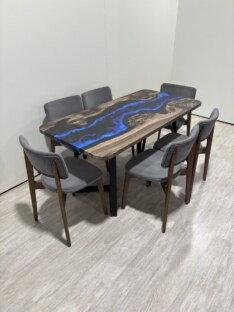 Стол кухонный обеденный прямоугольный дизайнерский лофт THETABLE RU 200х90 4.8/1.1