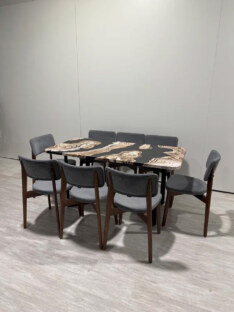 Стол кухонный обеденный прямоугольный дизайнерский лофт THETABLE RU 160х80 2.71/3.1