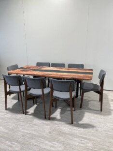 Стол кухонный обеденный прямоугольный дизайнерский лофт THETABLE RU 200х90 3.12/3.1