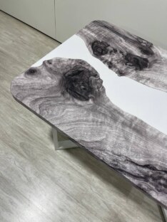 Стол кухонный обеденный прямоугольный дизайнерский лофт THETABLE RU 160х80 3.23/3.2