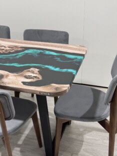 Стол кухонный обеденный прямоугольный дизайнерский лофт THETABLE 180х80 4.13/2.1