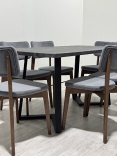 Стол кухонный обеденный прямоугольный дизайнерский лофт THETABLE RU 220х90 8.11/1.1