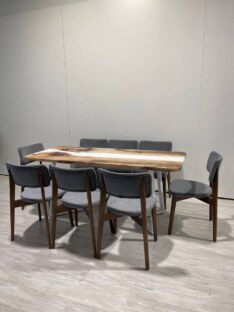 Стол кухонный обеденный прямоугольный дизайнерский лофт THETABLE RU 180х80 3.24/1.2